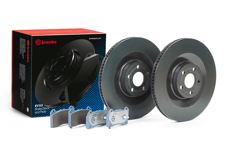 Ford Mustang Brake Pads + Rotors - Front - R1 Concepts - Drill/Slot Carbon Coated Rotors + Perf Sport Pads - `15-`23